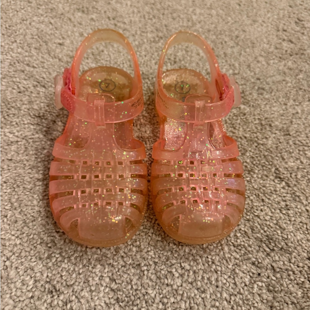 Glittery Pink Cat & Jack Jelly Sandals